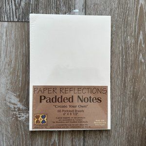 NWT Paper Reflections Padded Notes 50 Padded Sheets "Create Your Own" Ivory